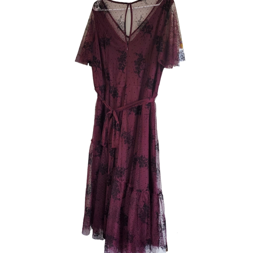 Lane Bryant Burgundy Floral Dress
